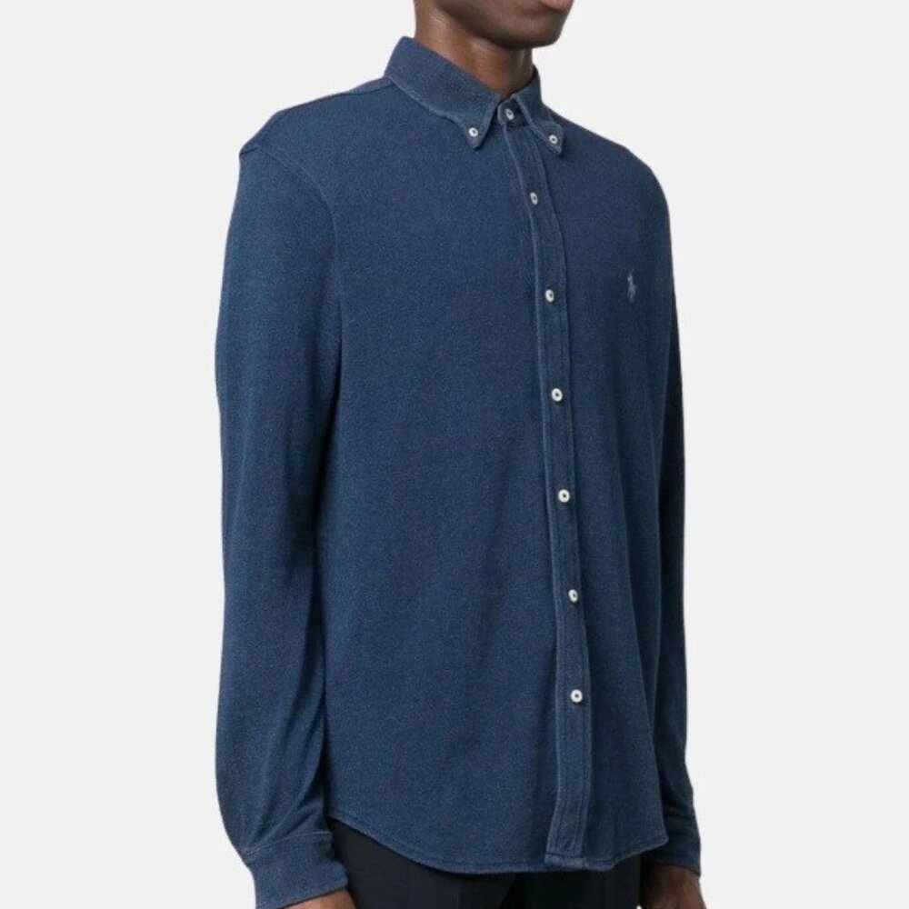 RALPH LAUREN Mens Featherweight Mesh Casual Long Sleeve Shirt Laurent Vuitton M